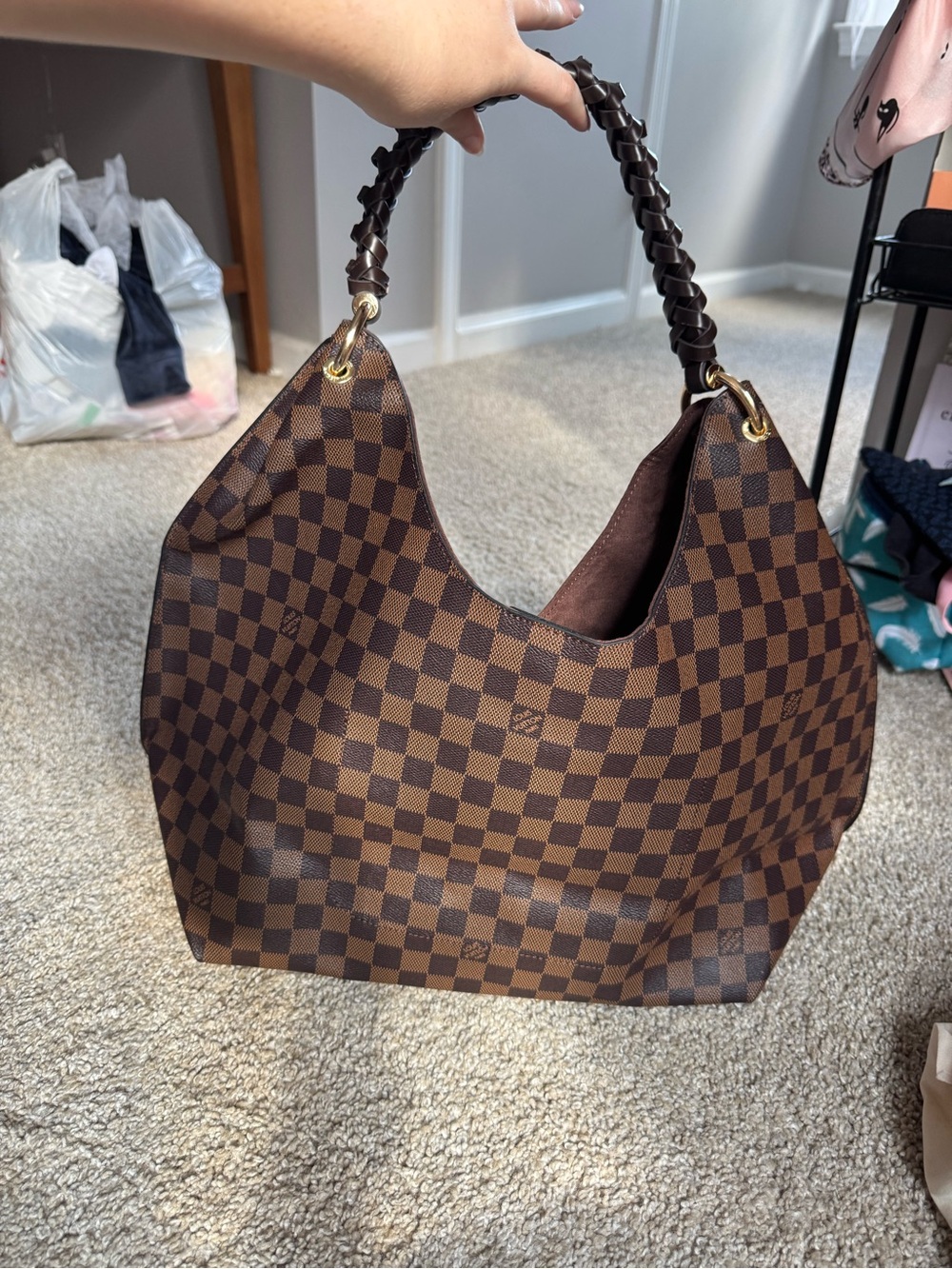LV Damier Ebene Portobello shoulder